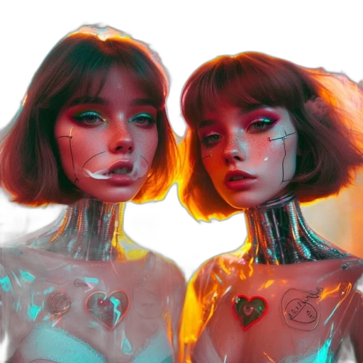 robot, mask, face, cyberpunk transparent PNG cut-out