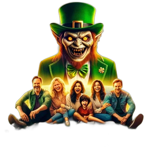 concept art, leprechaun, dominates, colorful transparent PNG cut-out