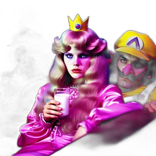 crown, vaporwave, concept art, fantasy art transparent PNG cut-out