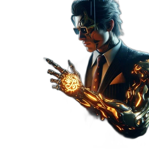 robot, weapon, concept art, cyberpunk transparent PNG cut-out