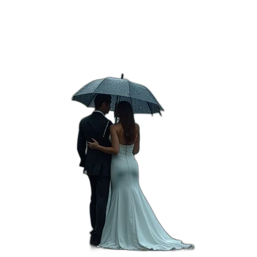 umbrella, dress, hat, photorealistic transparent PNG cut-out