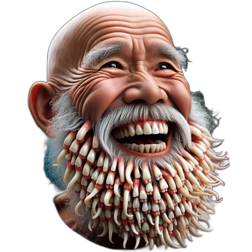 face, mask, creature, hair transparent PNG cut-out