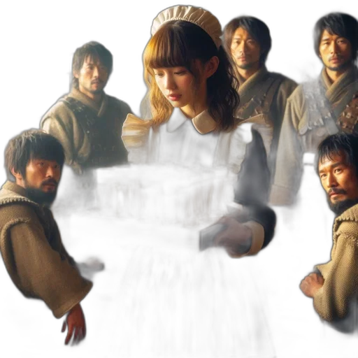 staff, jacket, sword, concept art transparent PNG cut-out