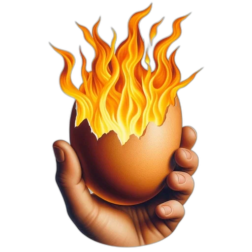 food, photorealistic, fire, image transparent PNG cut-out