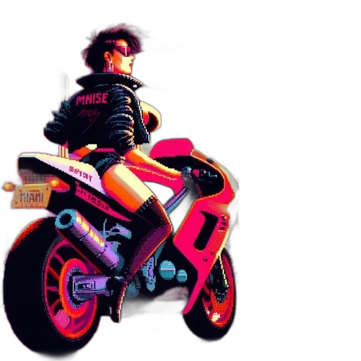 jacket, concept art, vaporwave, pixel art transparent PNG cut-out