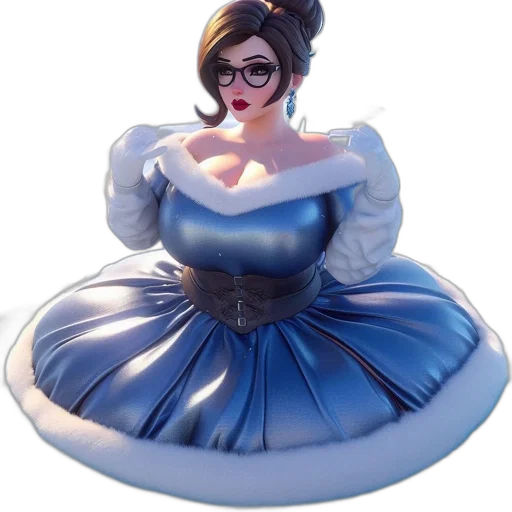 dress, crown, concept art, 3d render transparent PNG cut-out