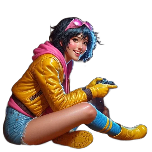 jacket, weapon, face, robot transparent PNG cut-out