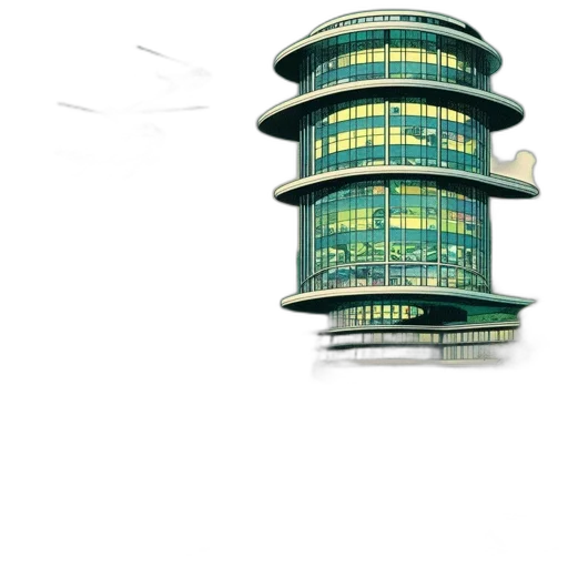 building, 3d render, concept art, photorealistic transparent PNG cut-out