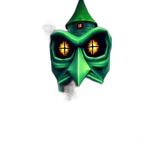 mask, staff, crown, creature transparent PNG cut-out