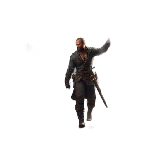 sword, weapon, staff, jacket transparent PNG cut-out