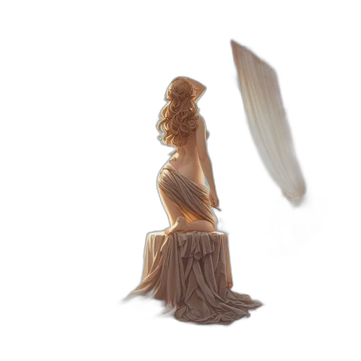 dress, staff, jewelry, crown transparent PNG cut-out