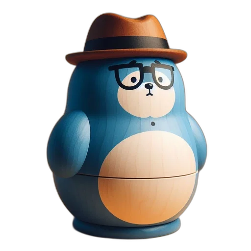 hat, bottle, robot, 3d render transparent PNG cut-out