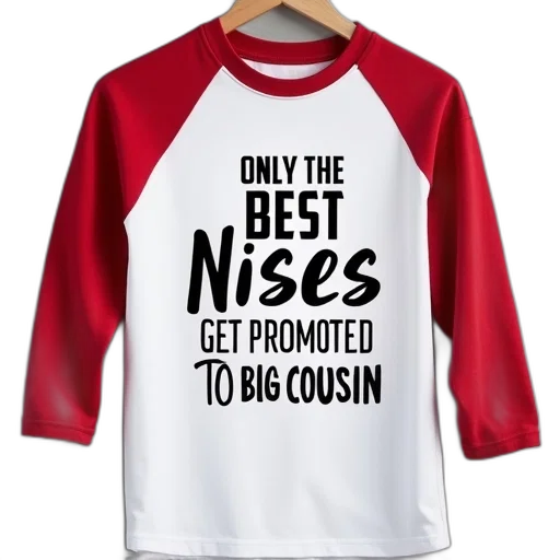 raglan, shirt, phrase, only transparent PNG cut-out