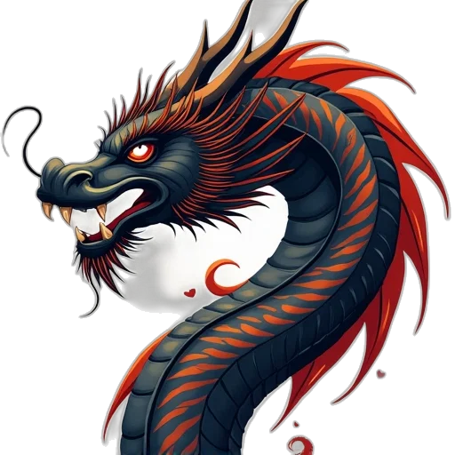 dragon, staff, creature, fantasy art transparent PNG cut-out
