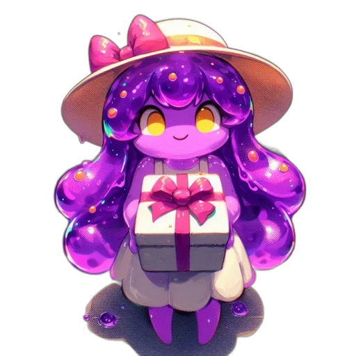 hat, staff, creature, watercolor transparent PNG cut-out