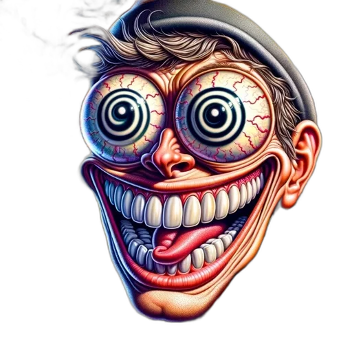 face, mask, creature, staff transparent PNG cut-out