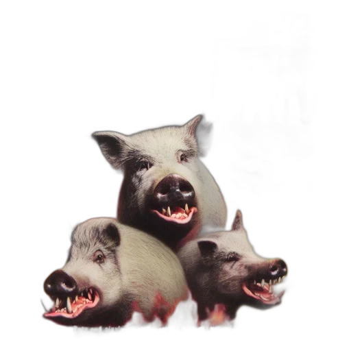 animal, creature, mask, 3d render transparent PNG cut-out