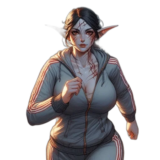 jacket, staff, concept art, comic book art transparent PNG cut-out