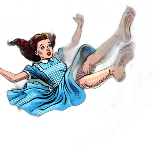 dress, shoes, staff, comic book art transparent PNG cut-out