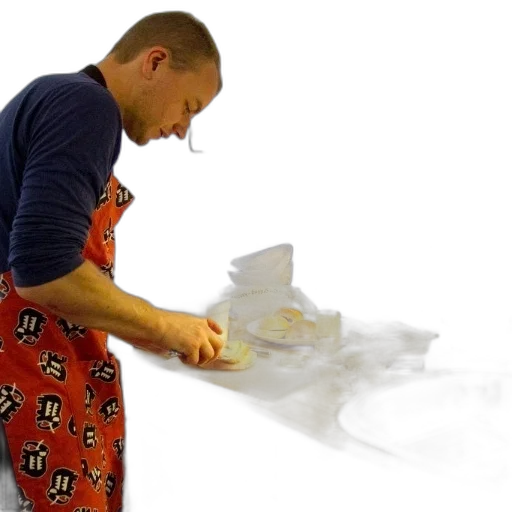 snow, fog, man, apron transparent PNG cut-out