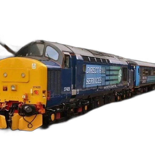 3d render, blue, yellow, train transparent PNG cut-out