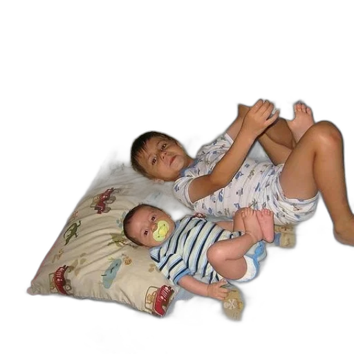 photorealistic, 3d render, child, laying transparent PNG cut-out