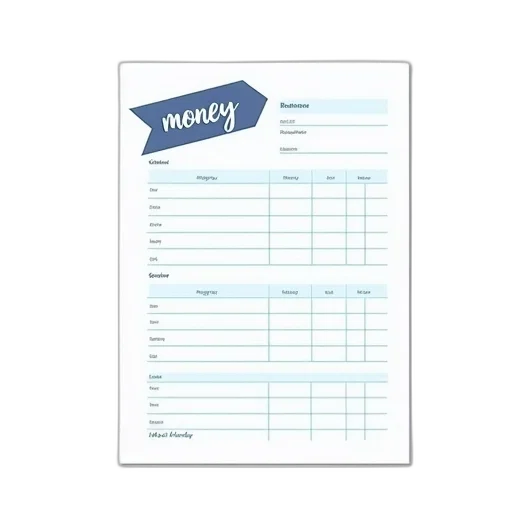 printable, money, budget, check transparent PNG cut-out