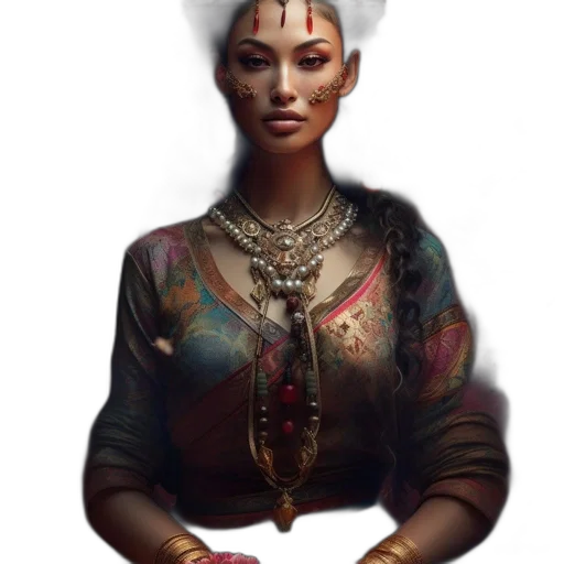 jewelry, face, crown, staff transparent PNG cut-out