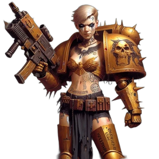 robot, weapon, concept art, cyberpunk transparent PNG cut-out