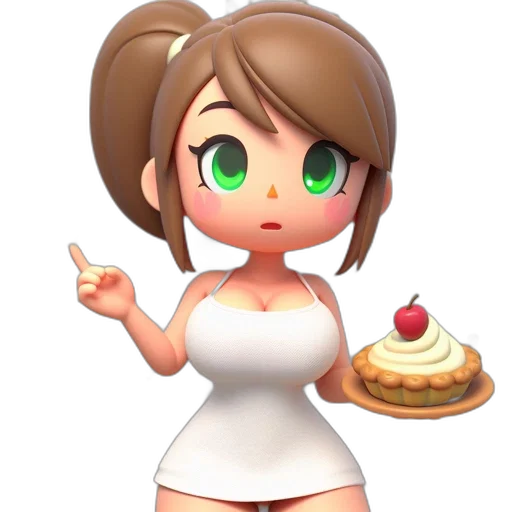 food, dress, staff, 3d render transparent PNG cut-out