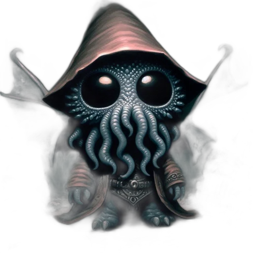 creature, mask, hat, staff transparent PNG cut-out