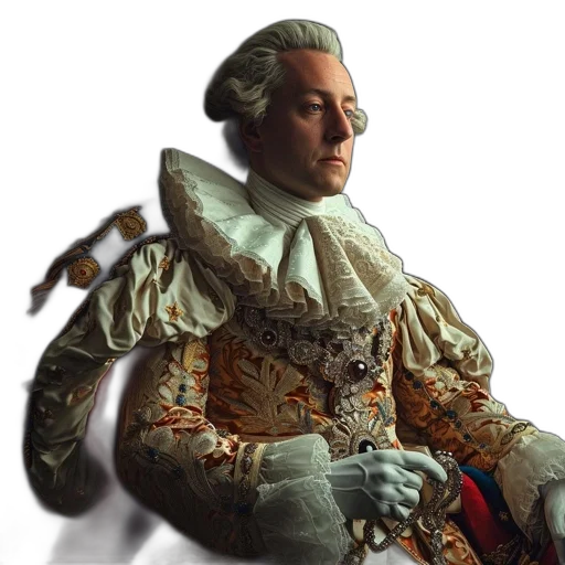 crown, face, staff, jacket transparent PNG cut-out
