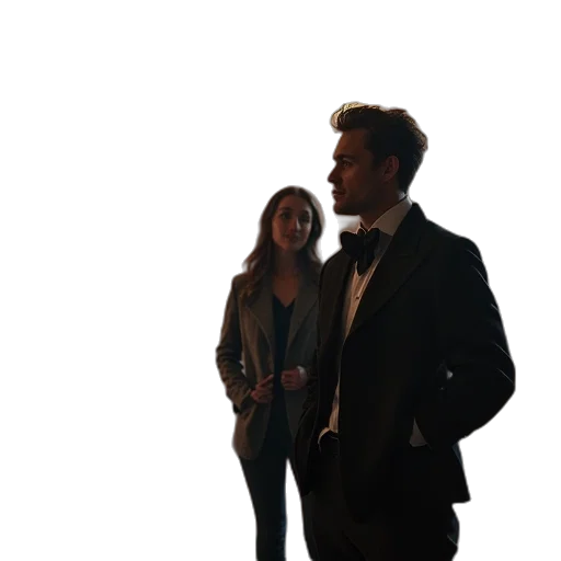 jacket, staff, face, robot transparent PNG cut-out