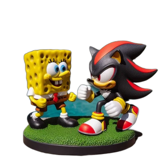 3d render, concept art, fire, spongebob transparent PNG cut-out