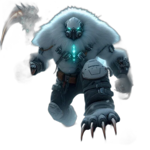 creature, robot, staff, dragon transparent PNG cut-out