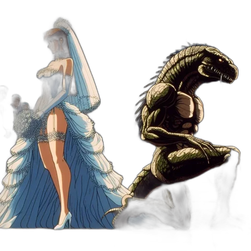 dress, dragon, concept art, fantasy art transparent PNG cut-out