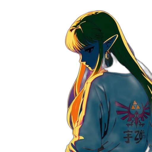 dragon, mask, jacket, staff transparent PNG cut-out