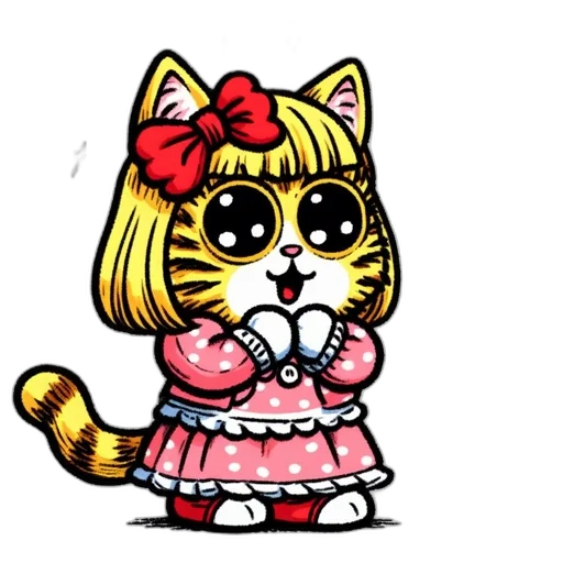 dress, staff, animal, cartoon transparent PNG cut-out