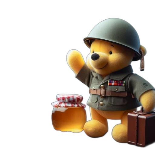 concept art, 3d render, winnie, pooh transparent PNG cut-out