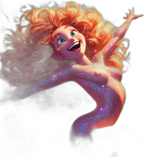 creature, hair, dress, concept art transparent PNG cut-out