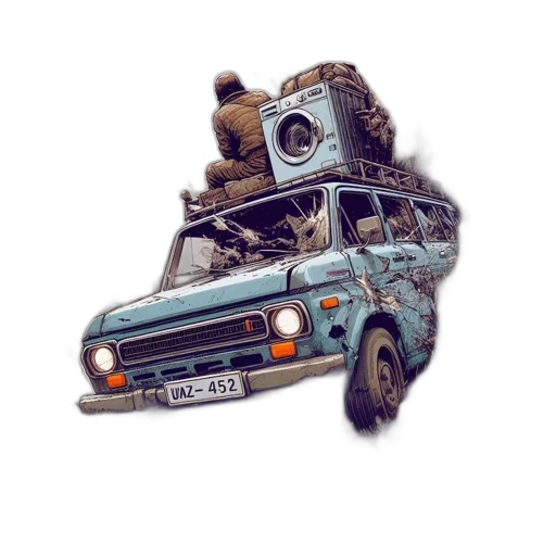 car, robot, weapon, animal transparent PNG cut-out