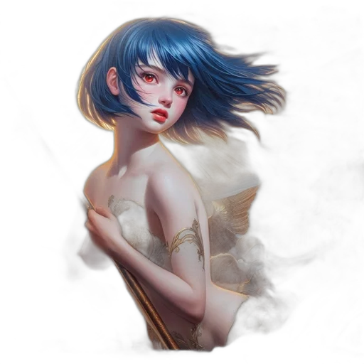 dress, face, mask, fantasy art transparent PNG cut-out