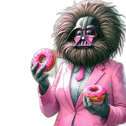 concept art, vaporwave, anthropomorphic, darth transparent PNG cut-out