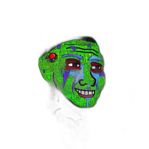robot, mask, face, creature transparent PNG cut-out