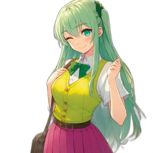 staff, dress, weapon, flower transparent PNG cut-out