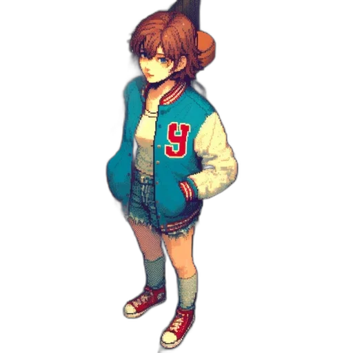 jacket, dress, staff, face transparent PNG cut-out