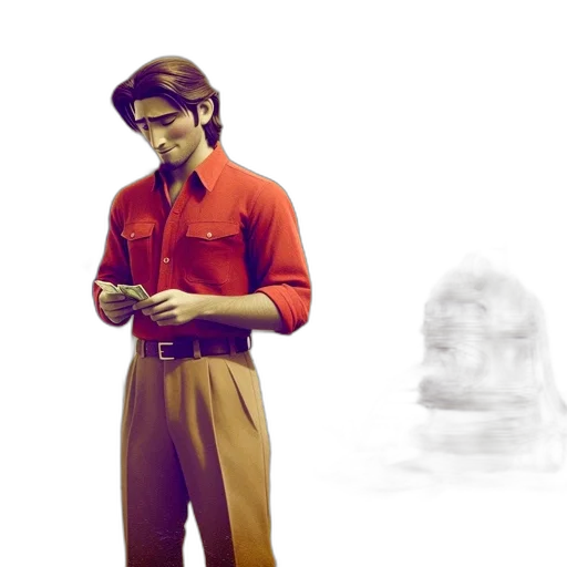 jacket, face, robot, staff transparent PNG cut-out