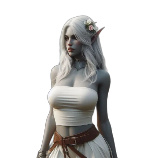 dress, concept art, fantasy art, 3d render transparent PNG cut-out