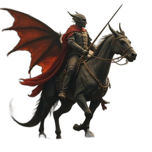dragon, sword, staff, fantasy art transparent PNG cut-out