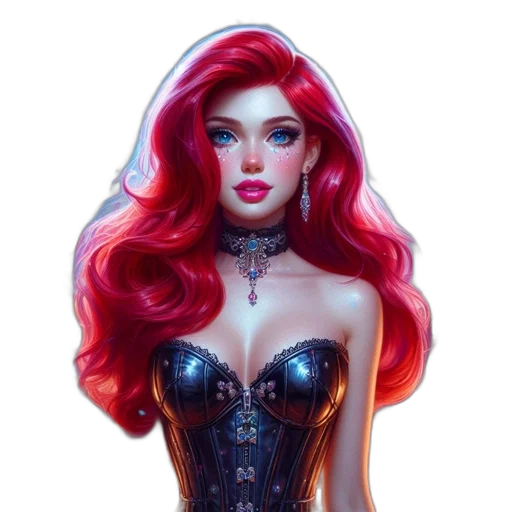 dress, jewelry, fantasy art, concept art transparent PNG cut-out